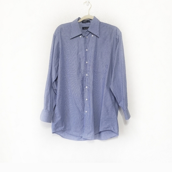 Nautica Men's button up long sleeve shirt Size 15 1/2 Blue - Picture 2 of 7
